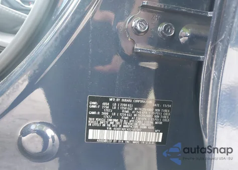 2025 Subaru Outback Premium from USA, damaged, VIN 4S4BTADC4S3182387